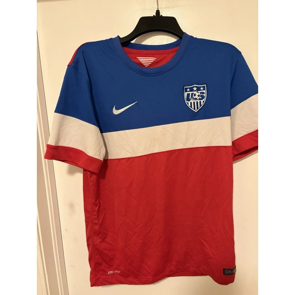 NIKE USMNT 2014 WORLD CUP BOMB POP AUTHENTIC JERSEY USA SIZE M AWAY